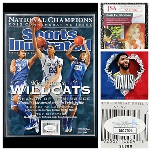 Anthony Davis Signed 2012 SI Magazine Kentucky Final Four Champions JSA Auto - Picture 1 of 5