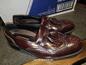 Florsheim "Lexington" Flügelspitze Halbschuhe Herren Größe 9,5 D Burgunderrot Leder - Bild 1 von 8