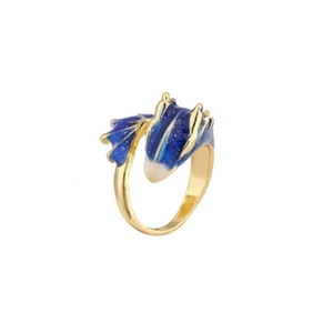 Damen Ring, Blauer Drachen Ring, Tier Ring,  Drachen Schmuck - Bild 1 von 3