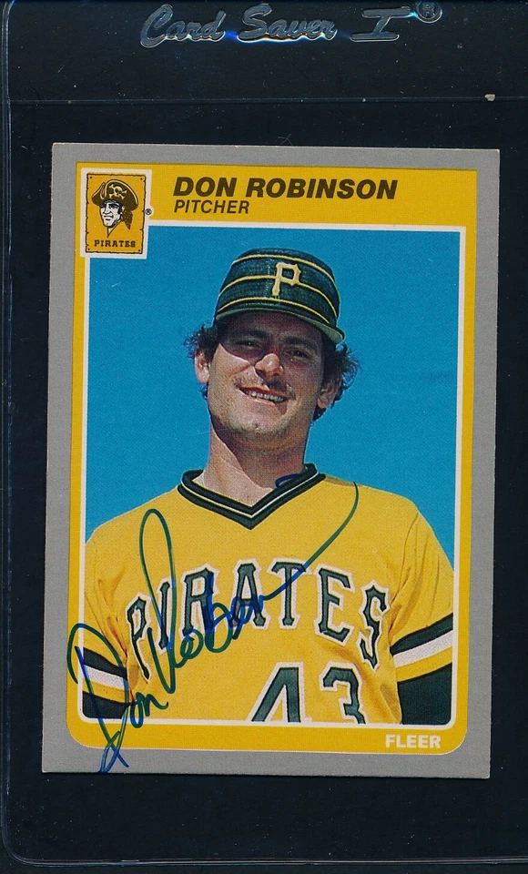 1985 Fleer #475 Don Robinson Pirates Signed Auto *50210 - Image 1 of 1