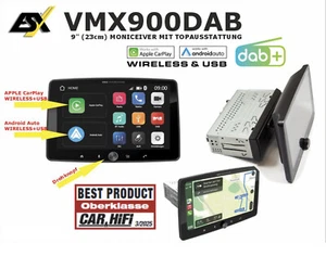 Radio de coche ESX VMX900DAB 1 DIN monitor multimedia (9") TFT Apple Car Play, Android - Imagen 1 de 11