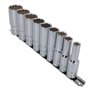 Tomadores británicos dobles profundos de 1/2" Drive Whitworth BSW 12 lados bi-hexadecimal - Imagen 1 de 12