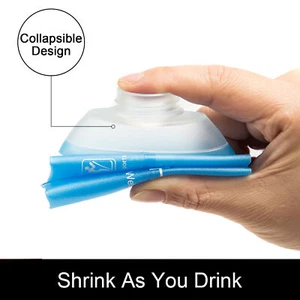 Flask Drink Pouch Flask Water Bottle for Running Vest Hiking Cycling Leakproof - Picture 1 of 10