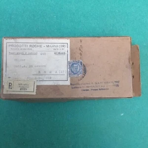 STORIA POSTALE Italia Campione Senza Valore Scatola Roche Floreale 125 Lire - Foto 1 di 4
