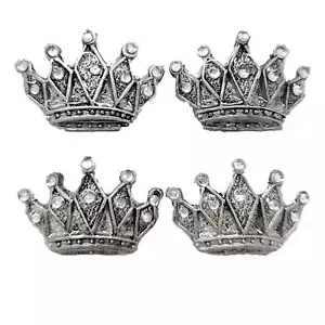 12 adornos de resina de policorona de plata - Imagen 1 de 2