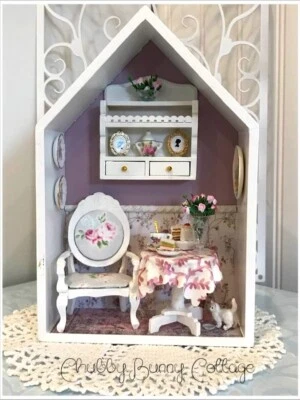 Потертый романтический коттедж ядро чай время лиловый и розовый - Изображение 1 из 4