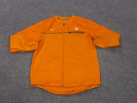 Tennessee Vols Jacket Adult M Orange Windbreaker Mock Neck Full Zip Nike Mens Cover