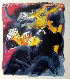 *RITZEL*LITHO*ORIGINAL*SIGNIERT*1966*DER SCHARLATAN*DER BRUNNEN*MUSEUM*SELTEN* - Bild 1 von 8