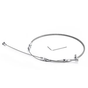 Universal Accelerator 24inch Stainless Steel Throttle Cable Braided For Ford 302 - Picture 1 of 12