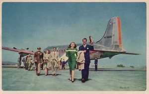1947 AMERICAN AIRLINES Flaggschiffe Geschwindigkeit, die nur Flügel Postkarte geben können - Bild 1 von 2