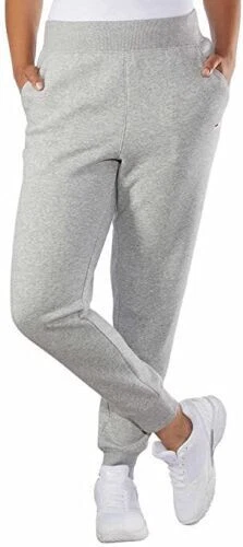Fila Ladies Fleece Jogger Gray Large 10-12 Side Pockets Ribbed Waistband & Cuffs