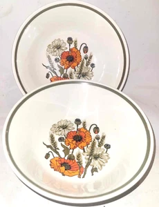 2x J&G Meakin POPPY Cereal dessert Bowls 6" - Picture 1 of 2