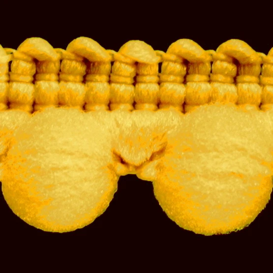 ab 5,0 m Mini Pomponband 12mm Gelb 0,98 €/m Bommelborte Pomponborte  Pompons  - Bild 1 von 1