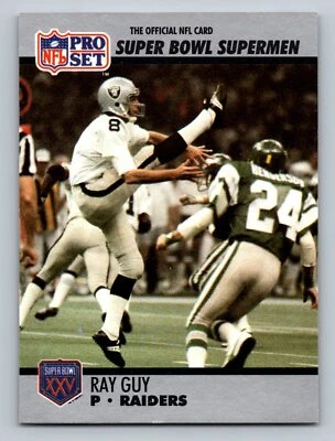 1990-91 Pro Set Super Bowl XXV Silver Anniversary #116 Ray Guy - Image 1 of 2