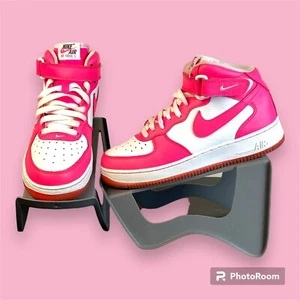 Nike Air Force 1 Mid GS 518218-116 Youth Size: 7Y White Hyper Pink -054 - Picture 1 of 16