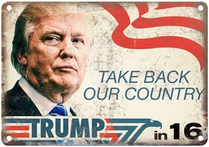 12" x 9" Blechschild - Trump Make America Great Again - Vintage Look Reproduktion - Bild 1 von 1