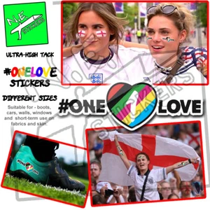MANY SIZES # ONE LOVE white sticker (FIFA Football World Cup 2022 Qatar 1 heart) - Picture 1 of 1