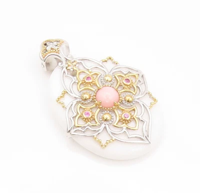 Colgante vintage de plata de ley 925 piedras preciosas florales MICHAEL VALITITUTTI PT24047 Foto 1 de 4