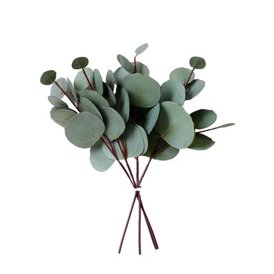  4 Pcs Wedding Decoration Artificial Eucalyptus Stem Faux Flowers - Image 1 of 4