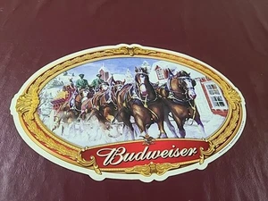 Vintage Anheuser Busch Budweiser Bier Schild Werbung Papiereinsatz Clydesdale 2000 - Bild 1 von 3