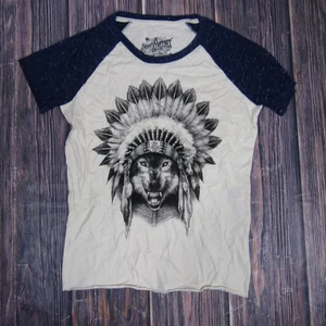 Secret Artist Collective Shirt Mens Small Wolf Headdress Graphic Art Made in USA - Picture 1 of 5