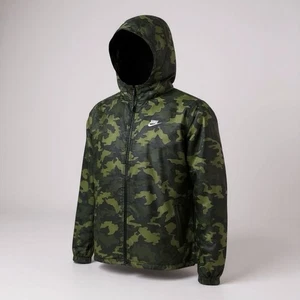 Nike Men’s Hooded Camouflage Windbreaker Size Medium  - Picture 1 of 4