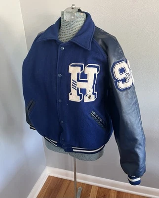 Chaqueta Universitaria Neff De Colección Para Hombre L 'Dinky' Letterman's Clase de 98 Lana Águila Foto 1 de 4