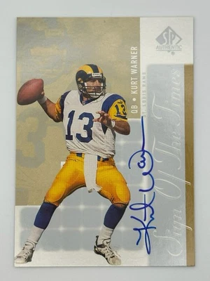 2000 UPPER DECK SP AUTHENTIC KURT WARNER SIGN OF THE TIMES AUTO ST. LOUIS RAMS - Image 1 of 2
