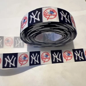 10 YARDS - 1” MLB NEW YORK YANKEES, FREE S/H, WHEN SPEND $25.00 FOR ALL AUCTIONS - Picture 1 of 2