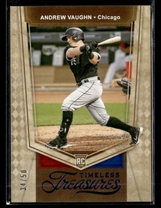 2021 Panini Chronicles #8 Andrew Vaughn Timeless Treasures Blu #/50 - Foto 1 di 2