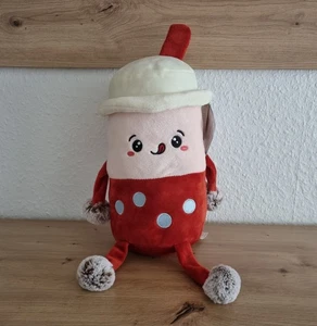 Plüschtier, Bubble Tea, mit Arme und Beine, rot-rosa, ca. 28 cm, Kawaii, Neu - Bild 1 von 6