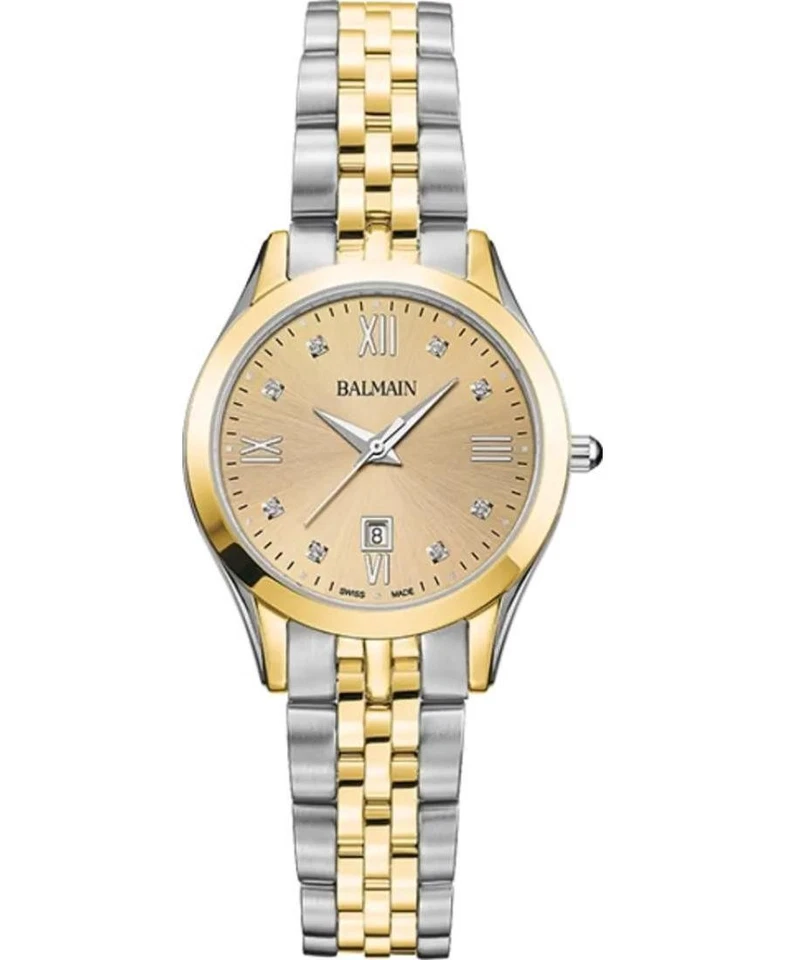 BALMAIN 女士模拟石英休闲手表经典礼服防水豪华瑞士 F — 第 1/1 张图片