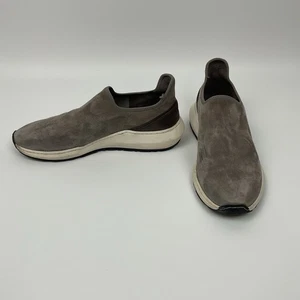 Vince Marlon Suede Slip On Sneakers Mens Size 10 Gray Minimalist Luxecore - Picture 1 of 12