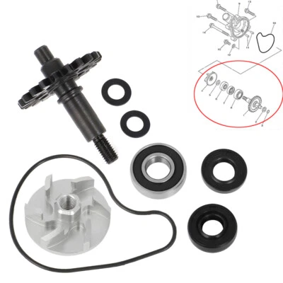 Water Pump Impeller Shaft Gear Kit For Yamaha YZ250F WR250F 2001 2002 2003- 2013 Foto 1 de 4