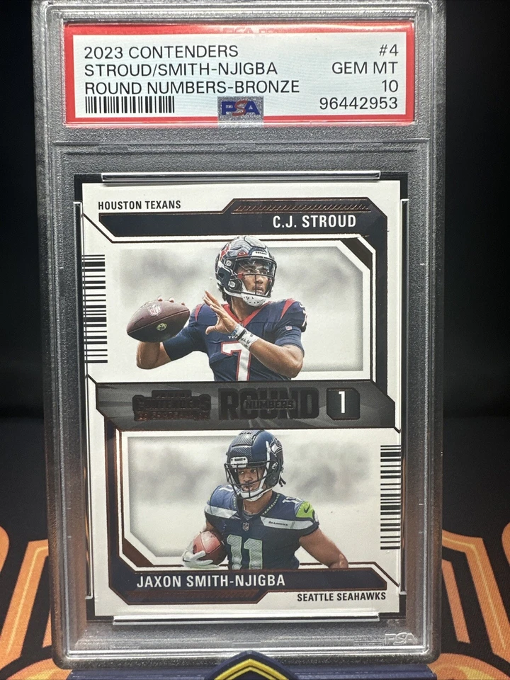 2023 Contenders Round Numbers Bronze RC PSA 10 CJ Stroud & Jaxson Smith-Njigba - Image 1 of 4
