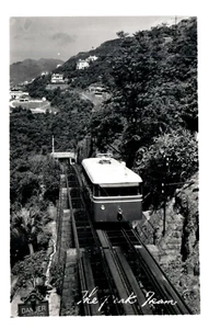 RPPC Peak Tram Railway Tram Coastal City below Hong Kong Vintage Postcard-K2-06 - Bild 1 von 2