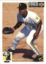 1994 Collector's Choice Pittsburgh Pirates Baseball Card #586 Brian Hunter