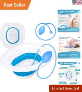 Sitz Bath for Hemorrhoids & Postpartum Care, Collapsible Toilet Seat Solution - Picture 1 of 8