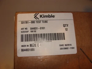 Thermo Kimble Glas Reagenzgläser PN: 331781-000 - Bild 1 von 3