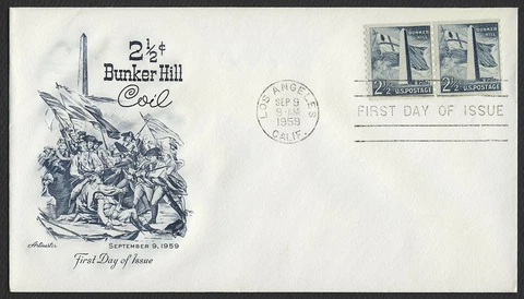 #1056 2 1/2c Bunker Hill, Artmaster-Addressed FDC **ANY 5=FREE SHIPPING** Cover