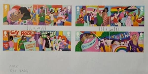 GB 2022 Gedenksatz sehr schöne gebrauchte Pride Briefmarken auf Umschlag - Bild 1 von 3