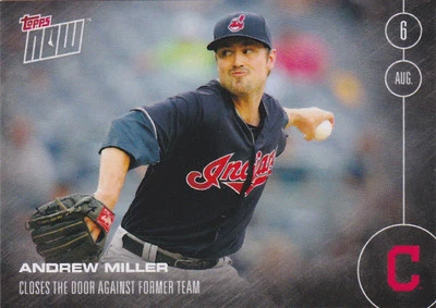 2016 Topps NOW 325 Andrew Miller Indians Save vs Yankees 6 de agosto solo 282 impreso Foto 1 de 2