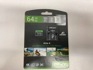 PNY Elite-X microSDXC 64GB Flash Card 100MB/S - Picture 1 of 2