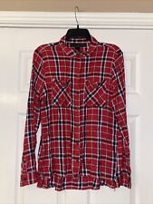 Polly & Esther Button Up Women’s Large Red