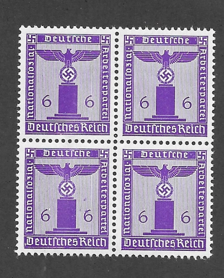Bloque de sellos MNH / PF06 Sc S16 1942 / Esvástica Segunda Guerra Mundial / Hitler Tercer Reich Alemania Foto 1 de 1