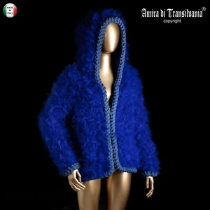 eco pelliccia ecologica in tulle giubbotto imbottito elegante sportivo cappuccio - Picture 1 of 24