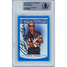 Pete Weber PBA Champ Autograph 2019 Upper Deck Card Beckett Authentic Auto Slab