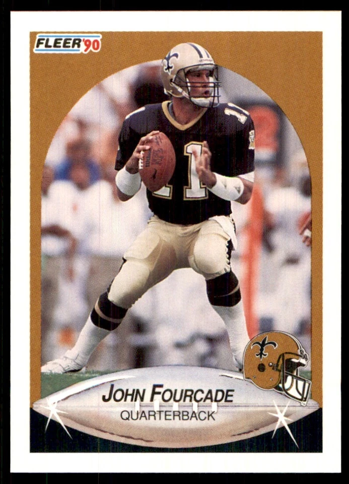 1990 Fleer John Fourcade New Orleans Saints #186 - Image 1 of 2