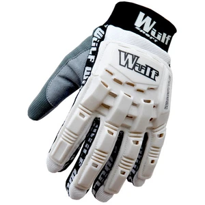WULFSPORT WIGGY MX OFF ROAD ENDURO BIKE ARMOUR WULF MOTOCROSS GLOVES WHITE T - Picture 1 of 6