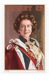 1983 - Jersey - £ 5 Ritratto Regina Elisabetta II° eseguito da N. Hepple MNH** - Picture 1 of 2